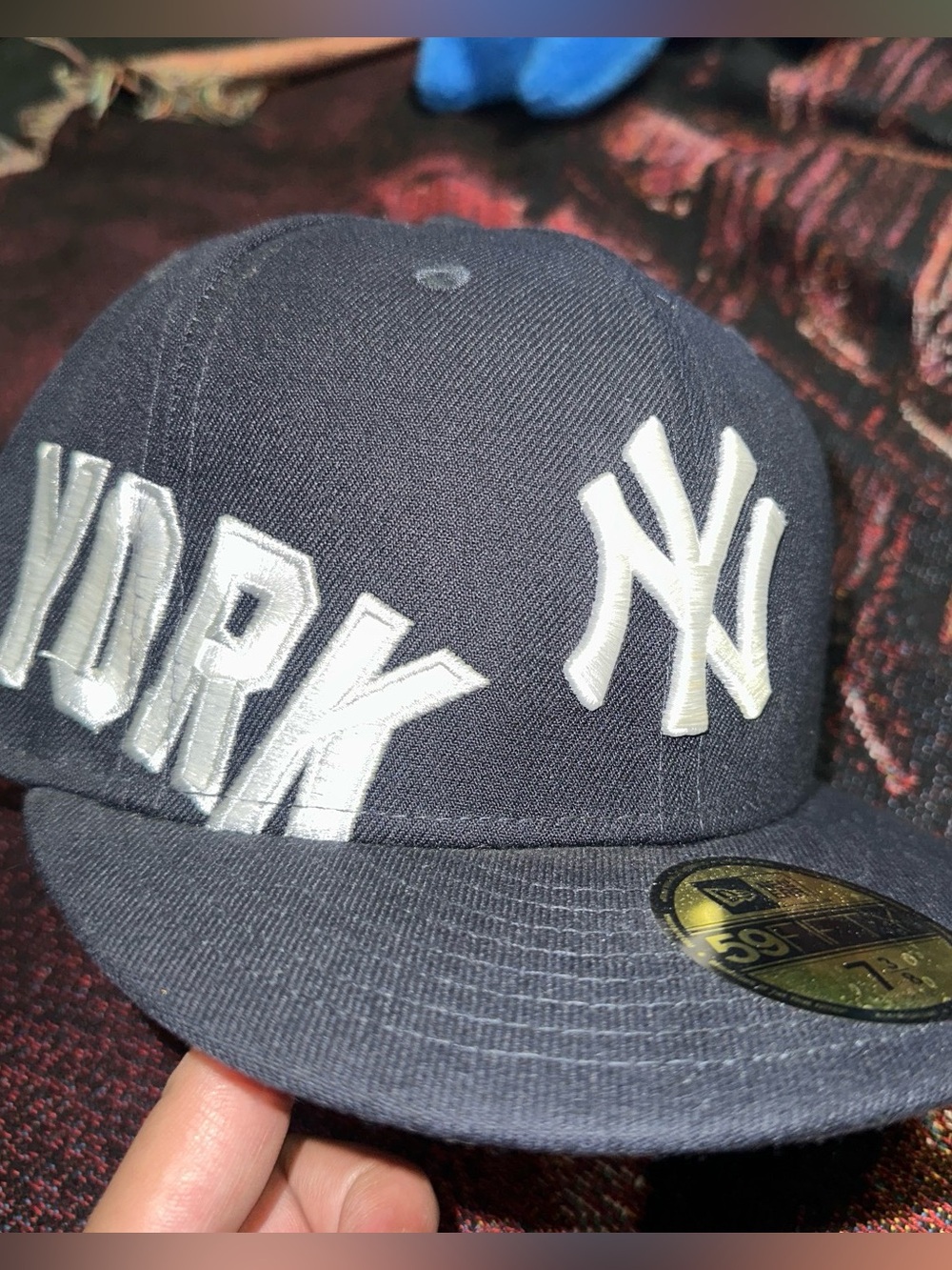 New Era New York Yankees Navy Blue Fitted Hat with White Logo